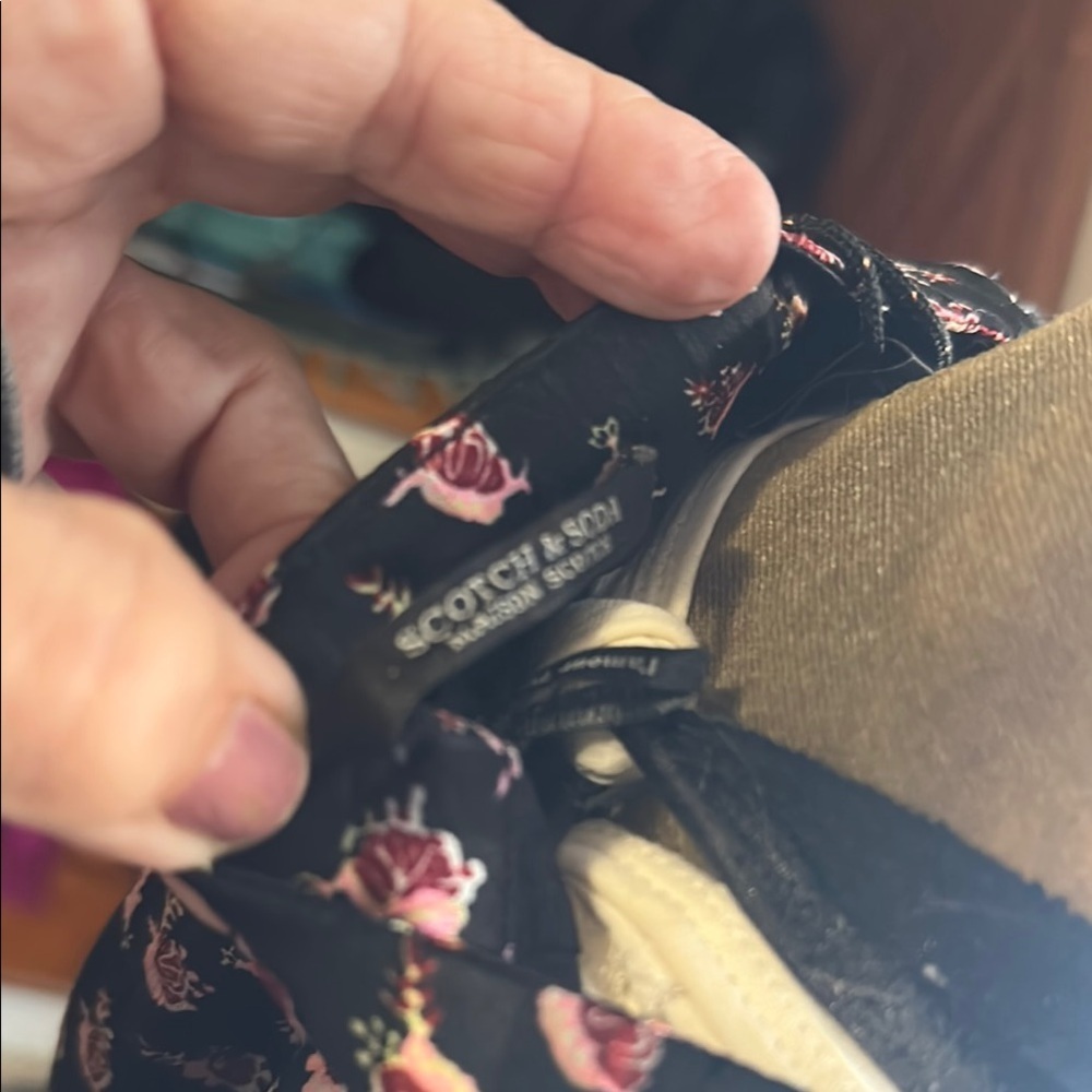 Scotch & Soda Black and Pink Floral Long Sleeve Dress - Picture 8 of 10